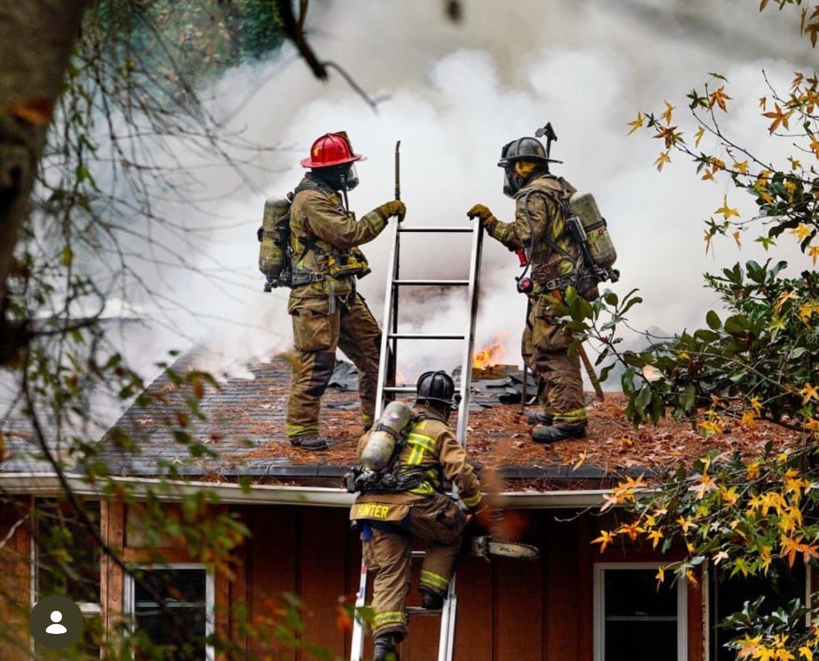 Georgia firefighter in full gear